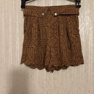 Kids Brown Patterned Shorts